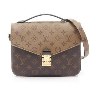 Louis Vuitton Metis Monogram Reverse Pochette canvas leather brown black